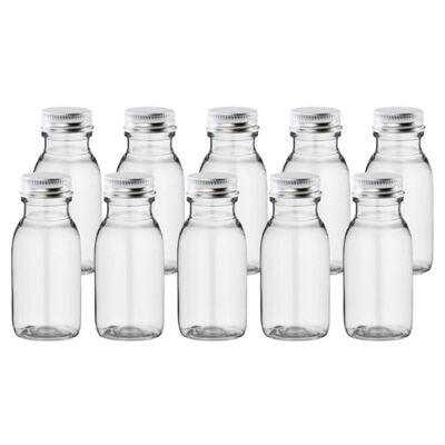 Lote de 10 botellas vacías de 50 ml con tapón de aluminio - Paquete de 10 x 50 ml