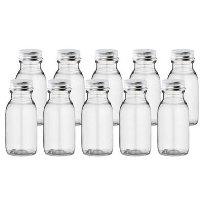 Lot de 10 flacons vides de 50 ml avec bouchon aluminium - Pack de 10 x 50 ml