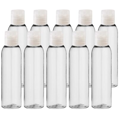 Lote de 10 botellas vacías de 100 ml con tapón de servicio - Paquete de 10 x 100 ml