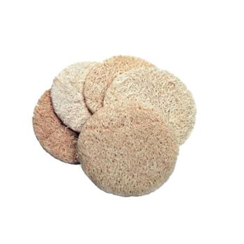 5 disques exfoliants en LOOFAH (luffa) pour le visage - Lot de 5 1