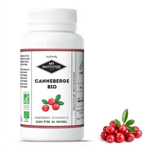 Gélules canneberge BIO - pillulier petite taille - 30 gélules