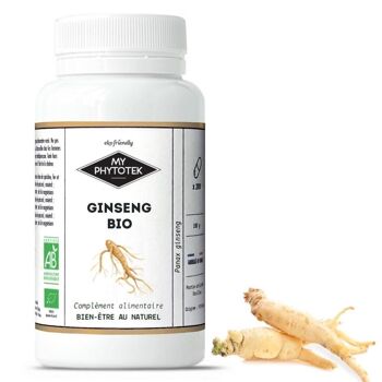 Gélules ginseng BIO - pillulier petite taille - 60 gélules 2