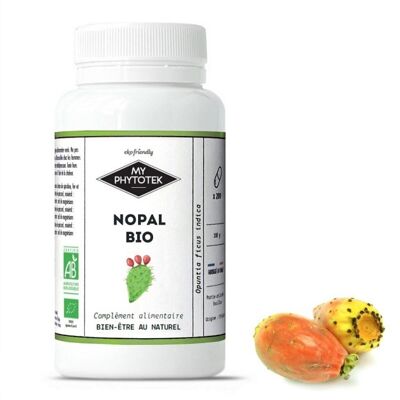 Organic nopal capsules - large pill box - 200 capsules