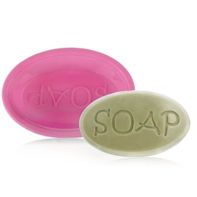 "SOAP" oval silicone soap mold