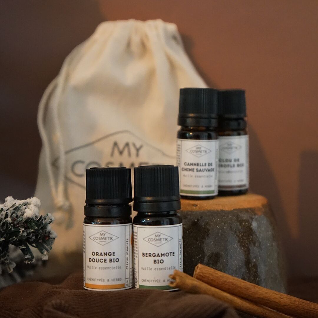 Pack diffusion " esprit de Noël N°1 " : pain d'épices & cocooning - 5 ml