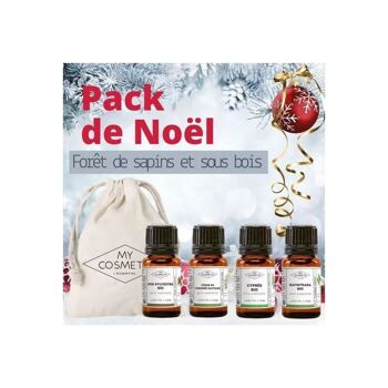 Pack diffusion " esprit de Noël N°2 " : forêt de sapins & sous bois - 5 ml 1