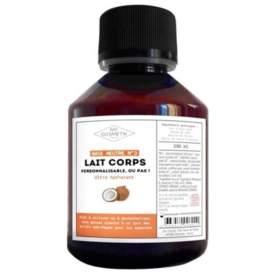 Leche corporal base neutra personalizable - 250 ml