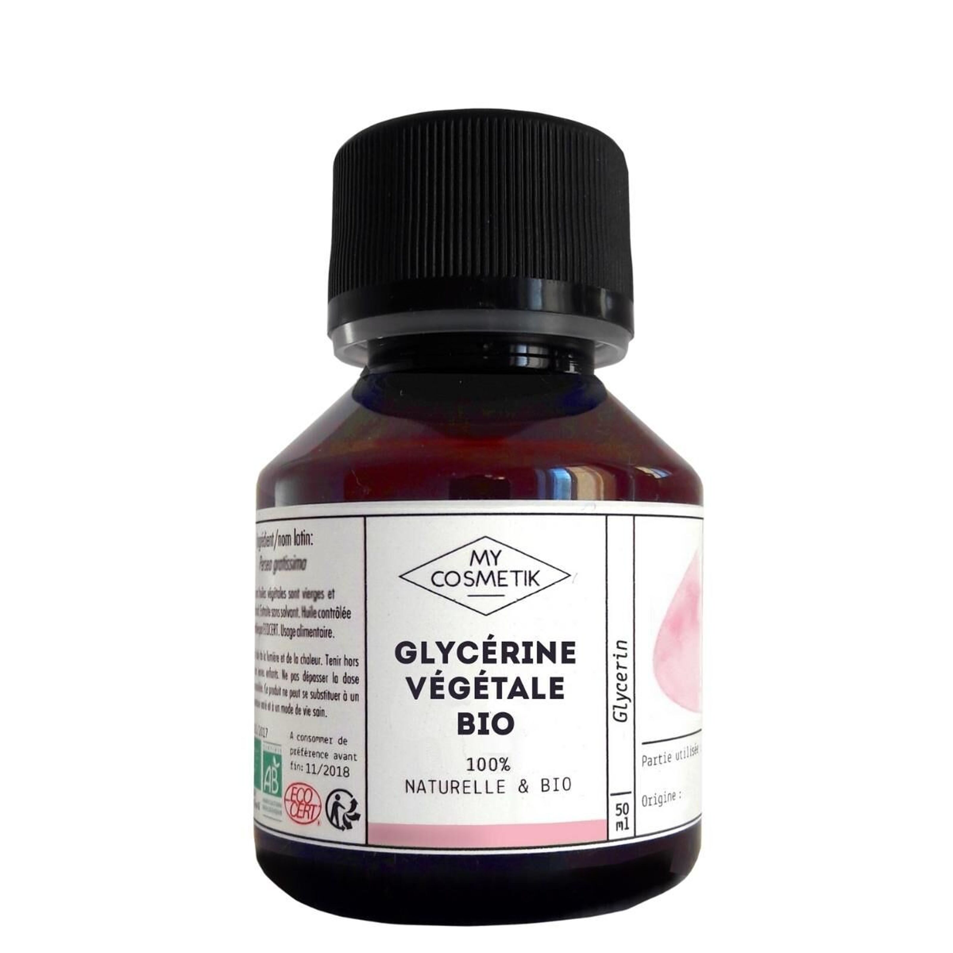 Glycérine Végétale Bio 98-101 % - Bioflore - Rose & Bergamote