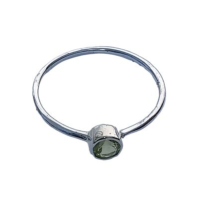 Peridot Edelstein 925 Sterling Silber Handgefertigter Ring
