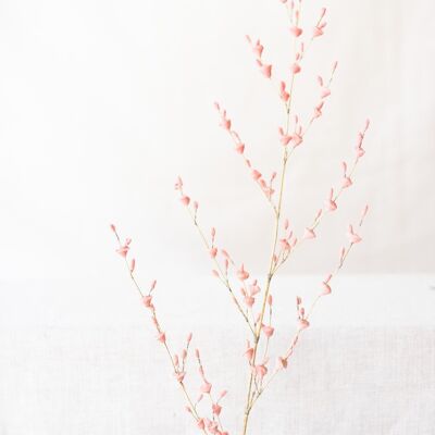 Fleurs artificielles - Tige Fleur de Farine rose pastel X1