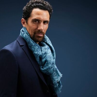 HAMELIN BAY men's scarf - linen