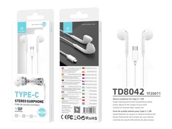 TECHANCY Écouteurs USB C pour Samsung ,XIAOMI ,IPAD PRO