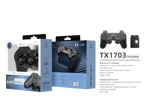 TECHANCY Dual Shock Wireless Controller Compatiblewith PS1/2