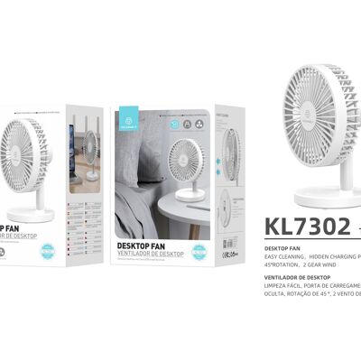 Ventilateur USB TECHANCY, mini ventilateur de bureau USB personnel à 3 vitesses