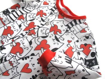 Salopette en jersey de coton biologique Cats in Love 4