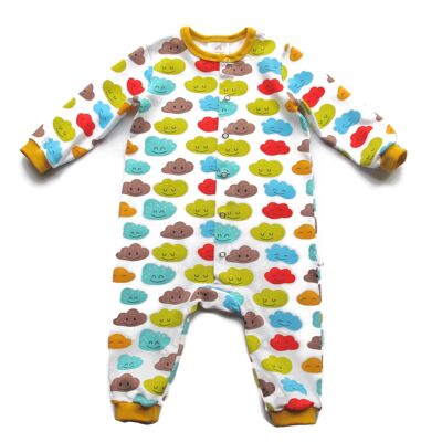 Happy Clouds Organic Cotton Jersey Overall