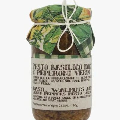 Pesto basilico, noci e peperoni verdi