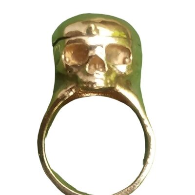 Skull Poison Brass Unisex Biker's Finger Ring