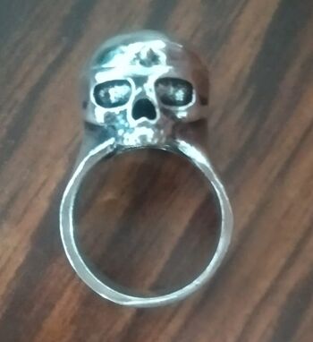 Bague de motard unisexe en laiton Poison Skull 6