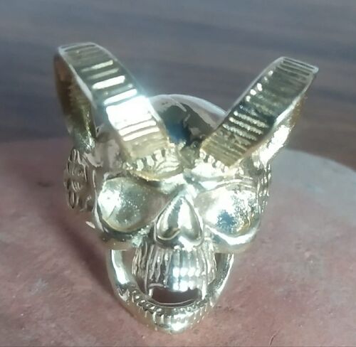 Vampire Skull Brass Unisex Biker's Finger Ring