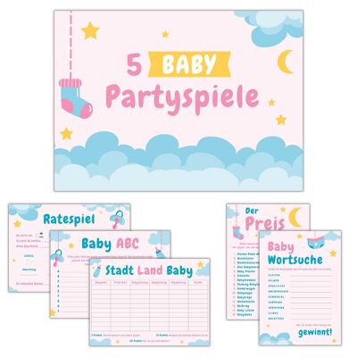 Baby Shower Game Set Pink/Blue