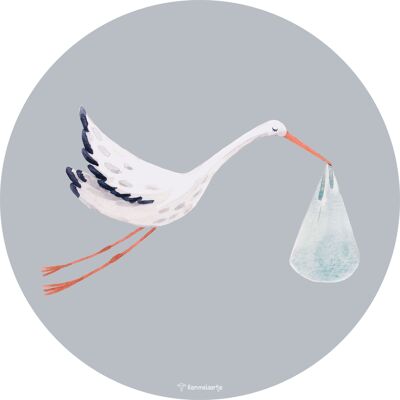 Wall sticker ⌀30cm - Stork