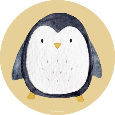 Sticker mural ⌀30cm - Pingouin