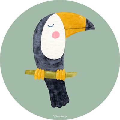 Sticker mural ⌀50cm - Toucan