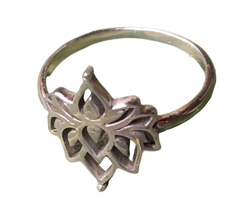 925 Sterling Silver lotus Flower Pattern Ring