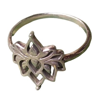 925 Sterling Silver lotus Flower Pattern Ring