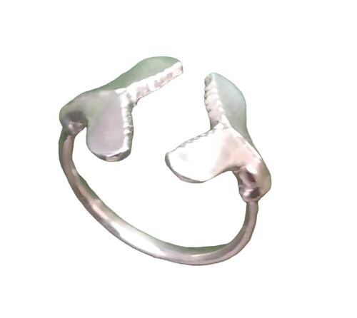 Whale Tail Shaped 925 Sterling Silver Ring