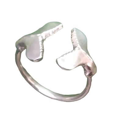Whale Tail Shaped 925 Sterling Silver Ring