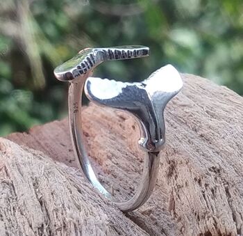 Bague en argent sterling 925 en forme de queue de baleine 6