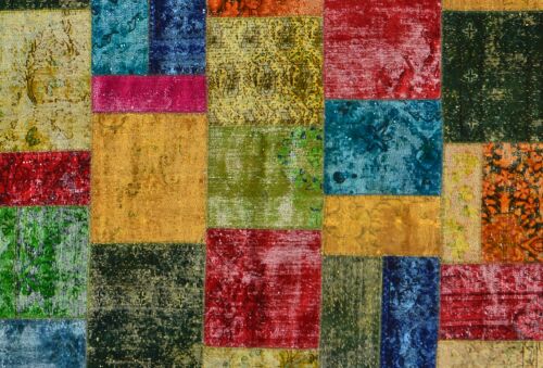 Handwoven Fine Carpet Patchwork-41885