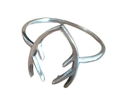 Deer Antler Shaped 925 Sterling Silver Handmade Ring