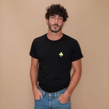 T-SHIRT NOIR ♧ JAUNE 1