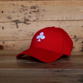 CASQUETTE ROUGE ♧ BLANC 2