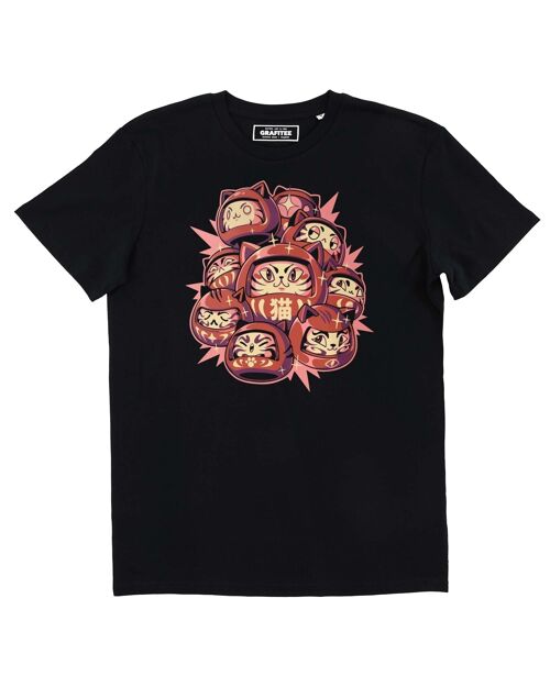 T-shirt Daruma Cat - Tee shirt graphique chat japonais