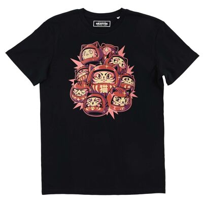 Camiseta Daruma Cat - Camiseta gráfica de gato japonés