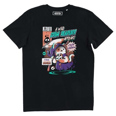 T-shirt Grim Reapurrr - Maglietta con gatti divertenti Manga