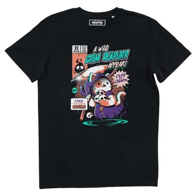 Grim Reapurrr T-Shirt - Funny Manga Cats Tee