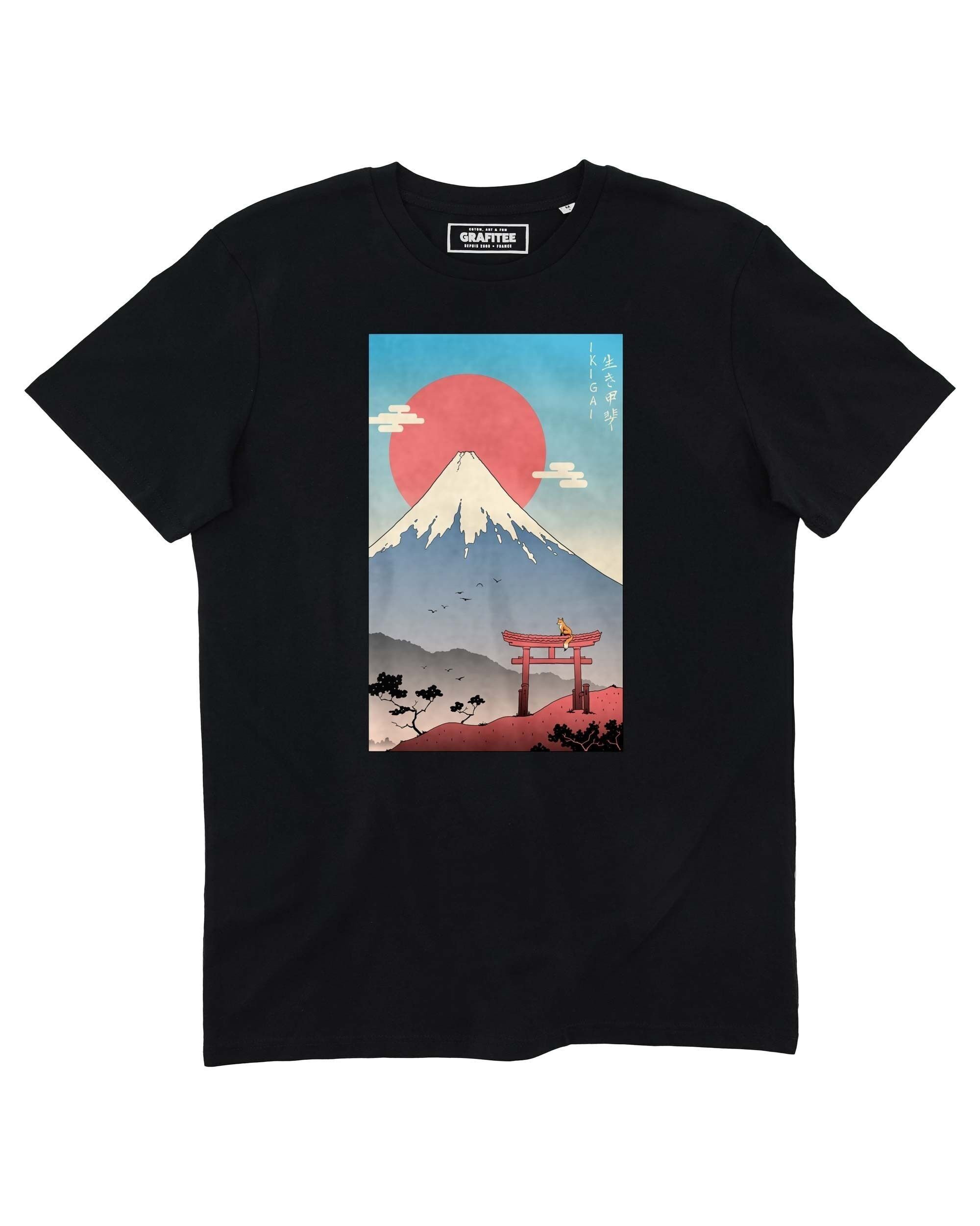 T-shirt Ikigai Monte Fuji - T-shirt d'arte giapponese