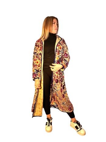 Kimono Transparent Devore Moyen-long . Kimono moyen élégant 1
