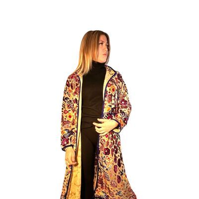 Kimono Transparent Devore Moyen-long . Kimono moyen élégant