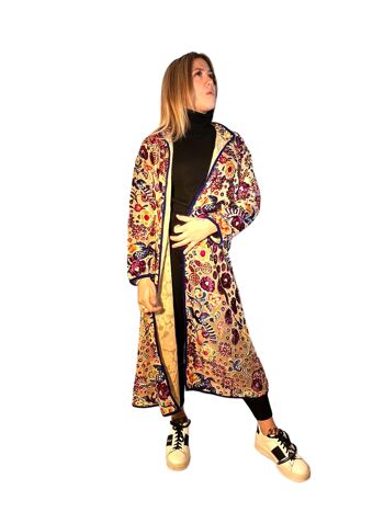 Kimono Transparent Devore Moyen-long . Kimono moyen élégant 5