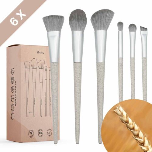 Bamboozy Makeup Brushes Set Wheatstraw