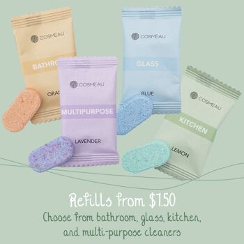 Cosmeau Pastilles nettoyantes pour salle de bain Recharge 6 pièces 5