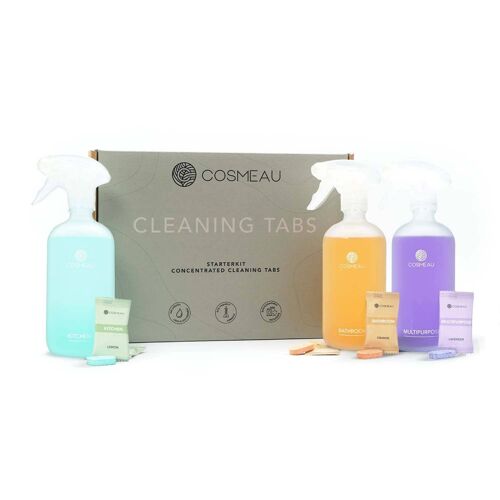 Cosmeau Cleaning Kit - Kitchen cleaner - Bathroom cleaner - Glass