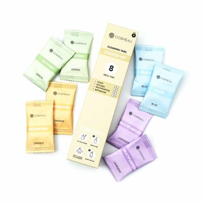 Cosmeau Cleaning Tabs Mix 8 Pieces Kitchen Bathroom Multipur
