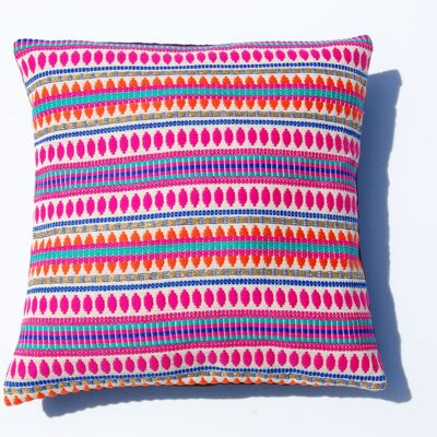 Cushion cover "MUMBAI" 40 - cushion cover with jacquard pattern white-pink